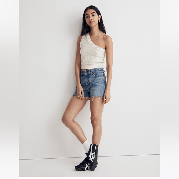WOMENS MADEWELL DISTRESSED RAW HEM RELAXED DENIM SHORTS SIZE 28